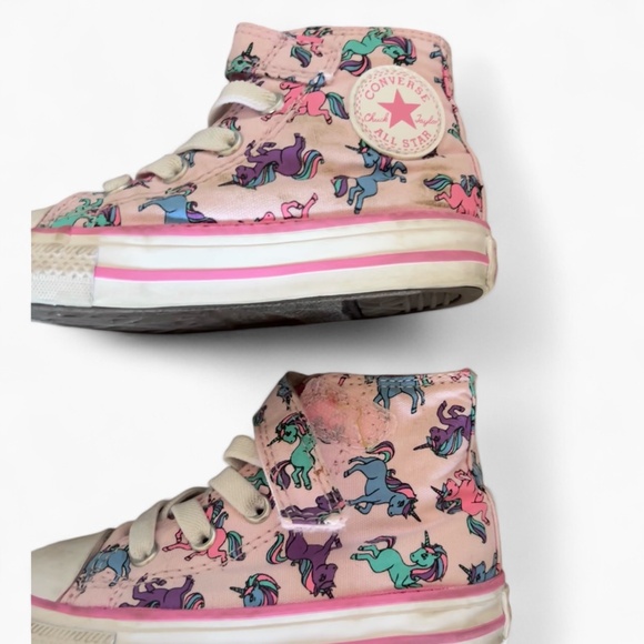 Girls Unicorn Converse, size 7 - Picture 3 of 6